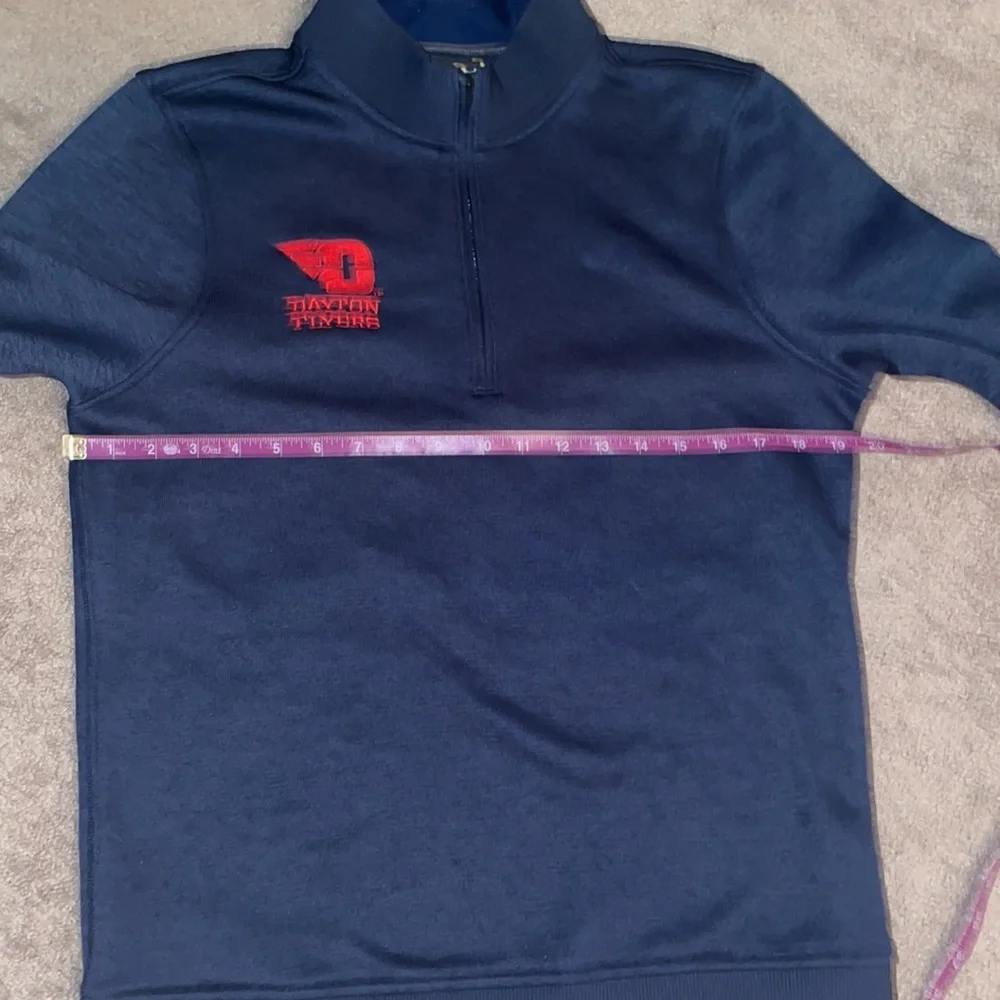 University of Dayton small sweatshirt pullover half zip under armour blue womens - Picture 6 of 9